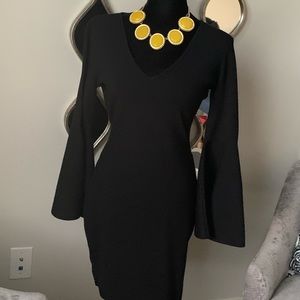 Milly Bell Sleeve Mock Neck Knit Dress